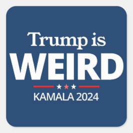 Trump ist komisch, lustig gegen Trump , 2024 Kamal Quadratischer Aufkleber