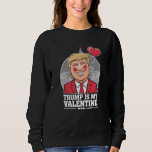 Trump ist mein Valentin Retro Valentinstag Sweatshirt