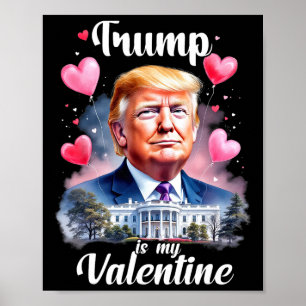 Trump ist mein Valentine Funny Patriotic Valentine Poster