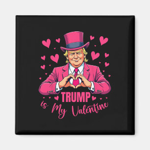Trump ist mein Valentine Funny Pink Trump Valentin Magnet