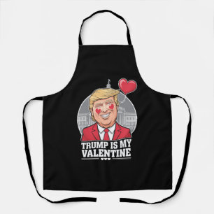 Trump ist mein Valentine Retro-Valentinstag Schürze