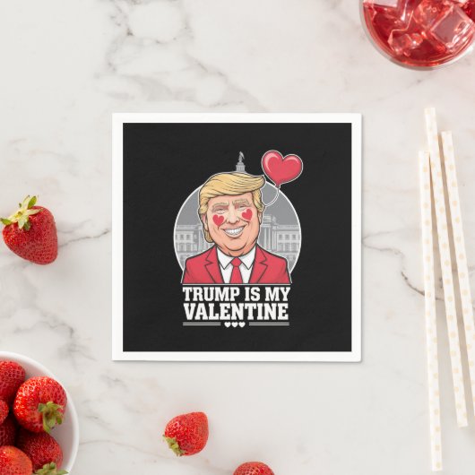 Trump ist mein Valentine Retro-Valentinstag Serviette (Beispiel)