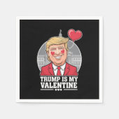 Trump ist mein Valentine Retro-Valentinstag Serviette (Vorderseite)