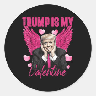 Trump ist mein Valentine Shirt Trump Valentinstag Runder Aufkleber