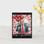 Trump ist mein Valentiner Funny Trump Valentinstag Karte (Gelbe Blume)