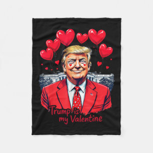 Trump ist mein Valentiner Funny Valentine Day Hear Fleecedecke