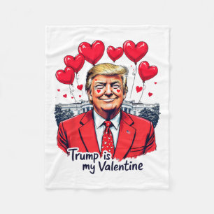 Trump ist mein Valentiner Funny Valentine Day Hear Fleecedecke