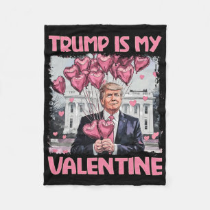 Trump ist mein Valentins-Shirt Trump Valentinstag Fleecedecke