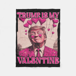 Trump ist mein Valentins-Shirt Trump Valentinstag Fleecedecke