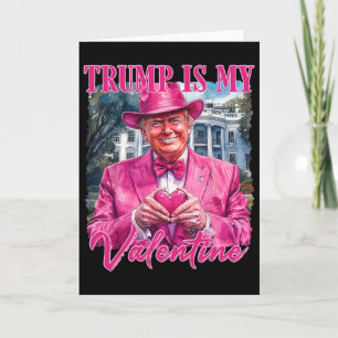 Trump ist mein Valentinsherz Lustig Rosa Trump Val Karte