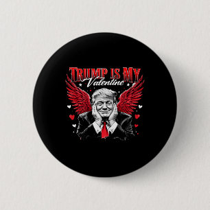 Trump ist mein Valentinstag, der Funny Retro-Valen Button