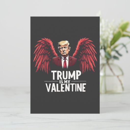 Trump ist mein Valentinstag-Maga Dankeskarte (Stehend Vorderseite)
