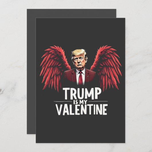 Trump ist mein Valentinstag-Maga Dankeskarte (Vorne/Hinten)