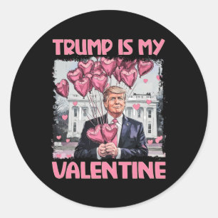 Trump ist mein Valentinstag Shirt Trump Valentinst Runder Aufkleber