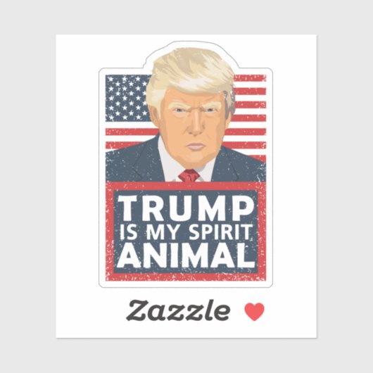 Trump ist meine Spirit Animal Funny Contut Cut Aufkleber (Blatt)