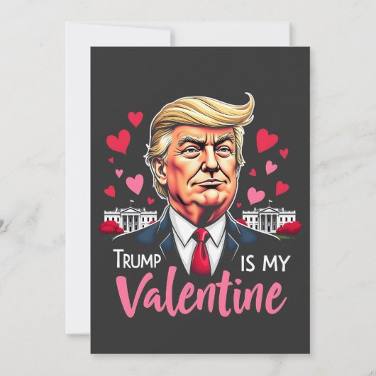 Trump ist Präsident des Valentinstag Save The Date (Vorderseite)