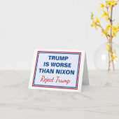 Trump ist schlimmer als Nixon Trump ablehnen Karte (Gelbe Blume)