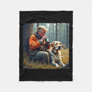 Trump Jagd auf Hirsch Funny Beer Drink Jagen Fleecedecke