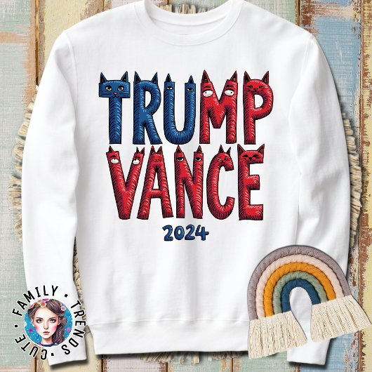 Trump JD Vance 2024 Cat Sweatshirt