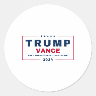 Trump Jd Vance Vp macht Amerika wieder groß! 2 Runder Aufkleber