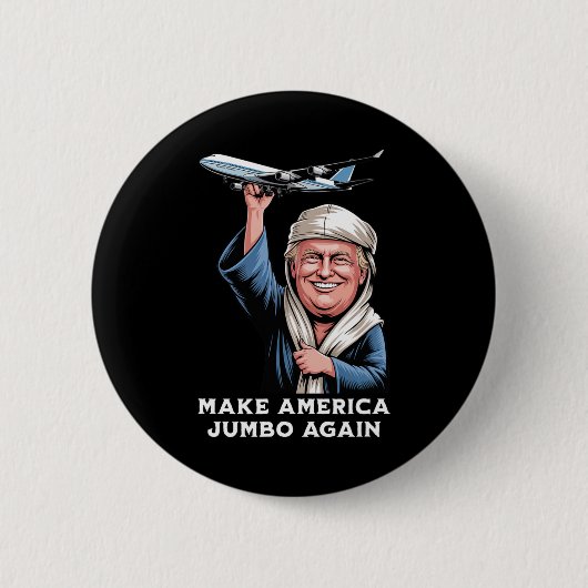 Trump Jumbo Jet Adventure für Luftfahrtenthusiaste Button (Vorderseite)