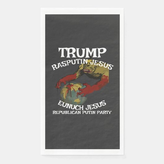 Trump Kaiser Bill Deutscher Diktator Faschist Zar Serviette (Vorderseite)
