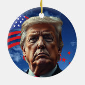 Trump-Kampagne Keramik Ornament (Hinten)
