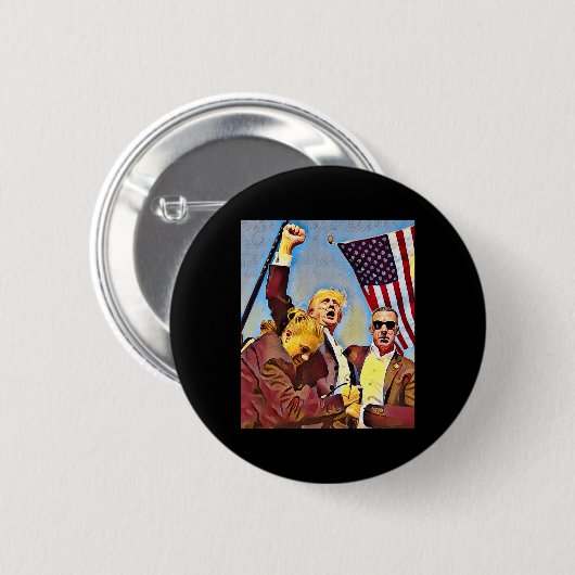 Trump-Kampf Button (Vorne & Hinten)