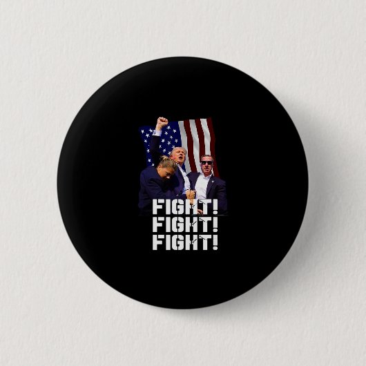Trump Kämpfe Kämpfe Kämpfe 1 Button (Vorderseite)