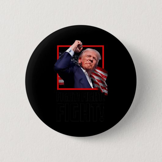 Trump kämpft gegen Kampf Button (Vorderseite)