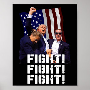 Trump kämpft gegen Kampf Poster