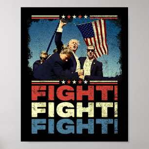 Trump kämpft gegen Kampf Poster