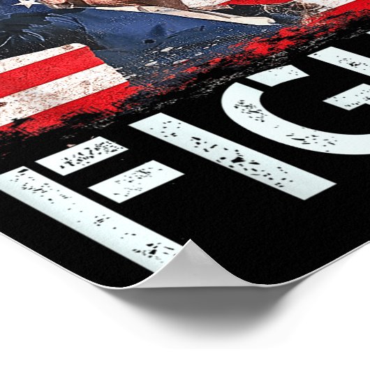 Trump kämpft gegen Trump-Signale der Amerikaner Poster (Ecke)