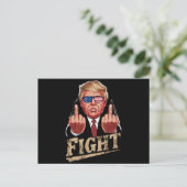 Trump kämpft gegen US-Wahlen Retro Vintag Postkarte (Stehend Vorderseite)