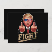 Trump kämpft gegen US-Wahlen Retro Vintag Postkarte (Vorne/Hinten)