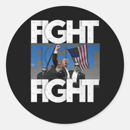 Trump kämpft untauglich für Amerika 2 Runder Aufkleber (Vorderseite)