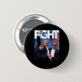 Trump kämpft untauglich für Amerika 3 Button (Vorne & Hinten)