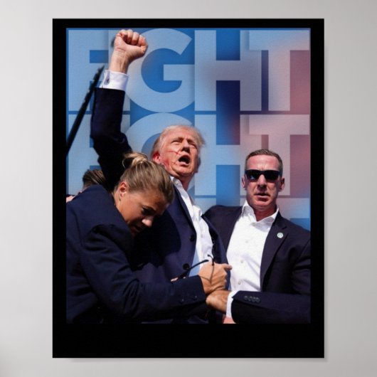 Trump kämpft untauglich für Amerika 4 Poster (Vorne)