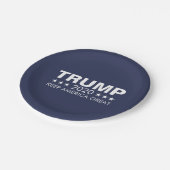 Trump KANN DAS JAHR VERÄNDERN, Behalt Amerika groß Pappteller (Schrägansicht)
