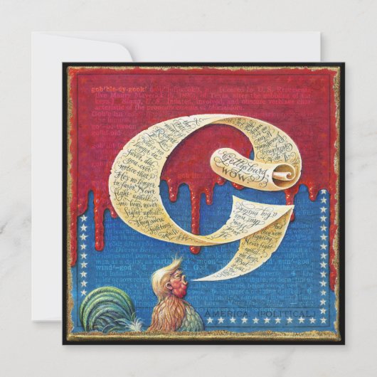 Trump-Karte, Gobbledygook Feiertagskarte (Vorderseite)