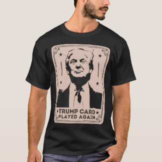 Trump-Karte spielte wieder witzig politisches Desi T-Shirt
