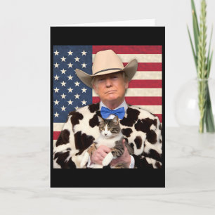 Trump-Katze-Shirt Lustiges Cowboy Donald Trump 202 Karte