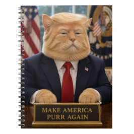Trump Katzenporträt – Make America Purr Again Notizblock