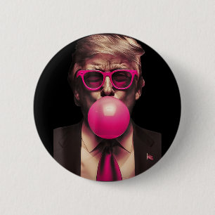 Trump Kaugummi Lustig Button