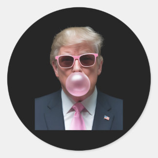 Trump Kaugummi Pink Lustig USA Präsident Runder Aufkleber