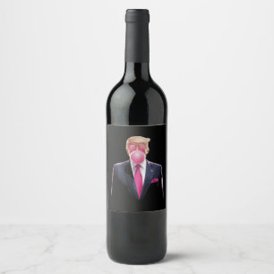 Trump Kaugummi Weinetikett