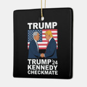 Trump Kennedy Checkmate 2024 Wahl Trump Kennedy Keramikornament (Links)