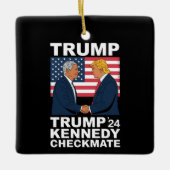 Trump Kennedy Checkmate 2024 Wahl Trump Kennedy Keramikornament (Vorderseite)