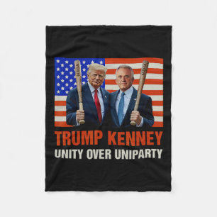 Trump Kennedy Einheit gegen Uniparty 2024 Lustig W Fleecedecke