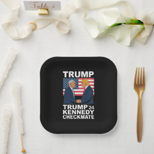 Trump Kennedy Schachmatt 2024 Wähle Trump Kennedy  Pappteller